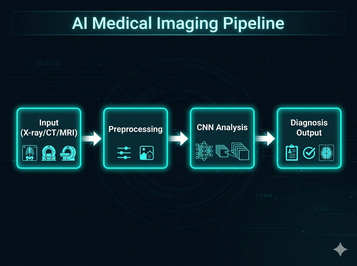 AI Medical Imaging Workflow Diagram